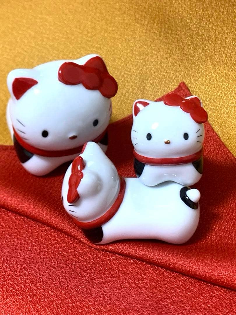 レトロ　ハローキティ　箸置き　楊枝入れ　テーブルセット　ヴィンテージ