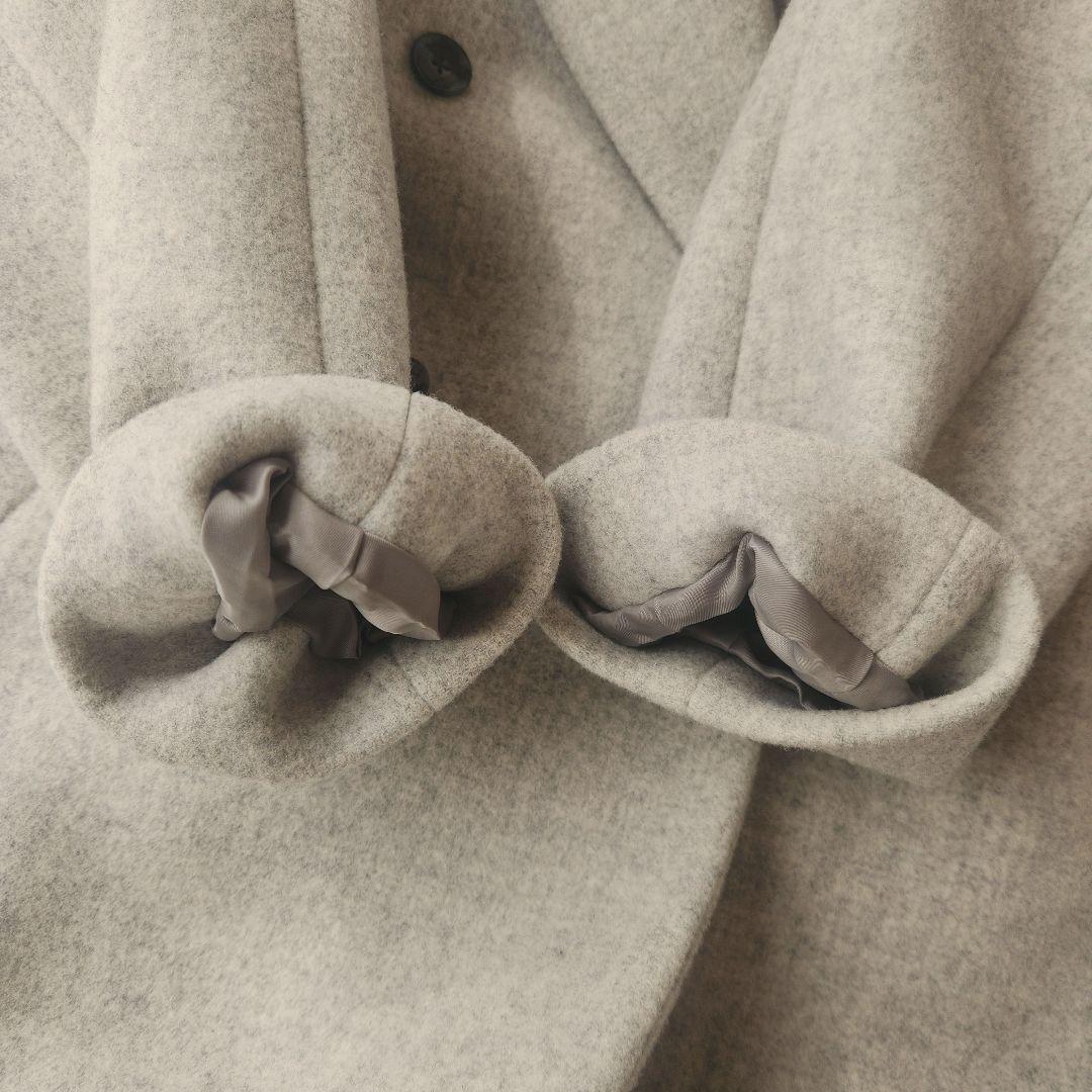 [美品]グリーンレーベルダブルテーラードコート　SPINT　ライトグレー