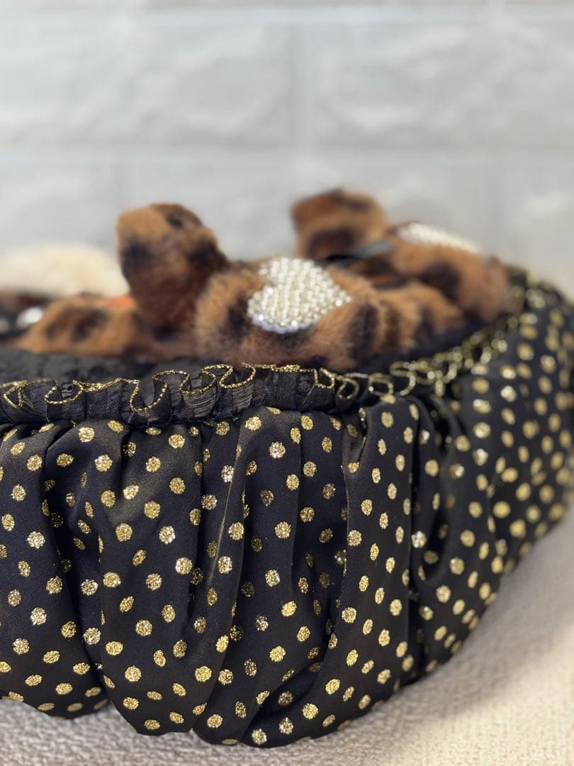 あ*こ様 コヤンイサムチョン　ハンドメイド　ギャザーバッグ　アンコちゃん　黒