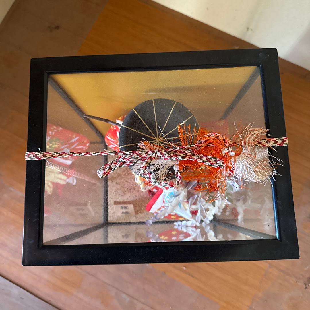 市松人形 藤娘 ガラスケース付き