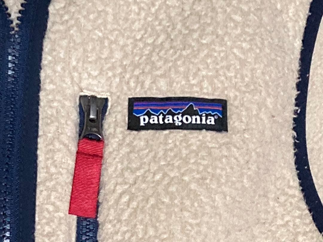 Patagonia フリースベスト クリーム/ネイビー