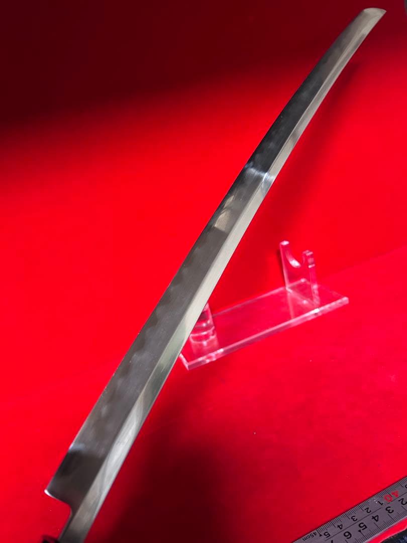 01562 包丁　和包丁　マグロ包丁　玉鋼　刃文綺麗　未使用品