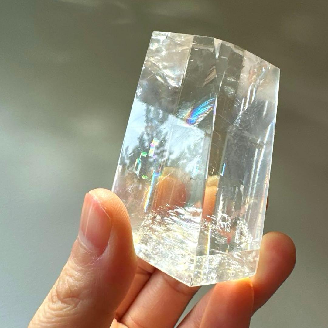 カルサイト　高品質　虹　プリズム　113.5 レインボーカルサイト