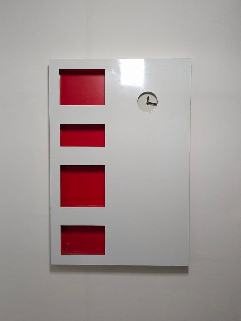 OLD IKEA JAGGA スチール ウォールラック 時計付き スペースエイジ