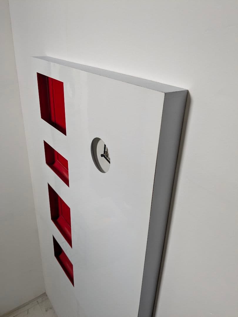 OLD IKEA JAGGA スチール ウォールラック 時計付き スペースエイジ