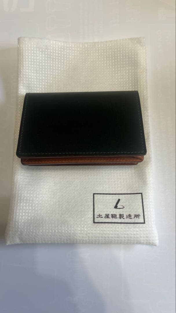 土屋鞄製造所 コードバン 名刺入れ（カーキ色）