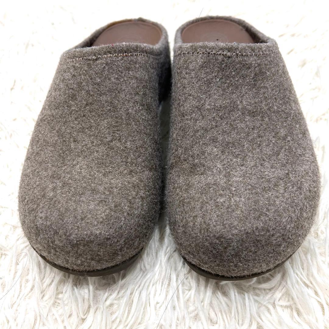 美品✨fitflop フィットフロップ サボ スリッポン ウール フェルト 秋冬