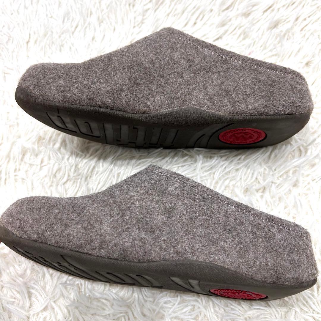 美品✨fitflop フィットフロップ サボ スリッポン ウール フェルト 秋冬