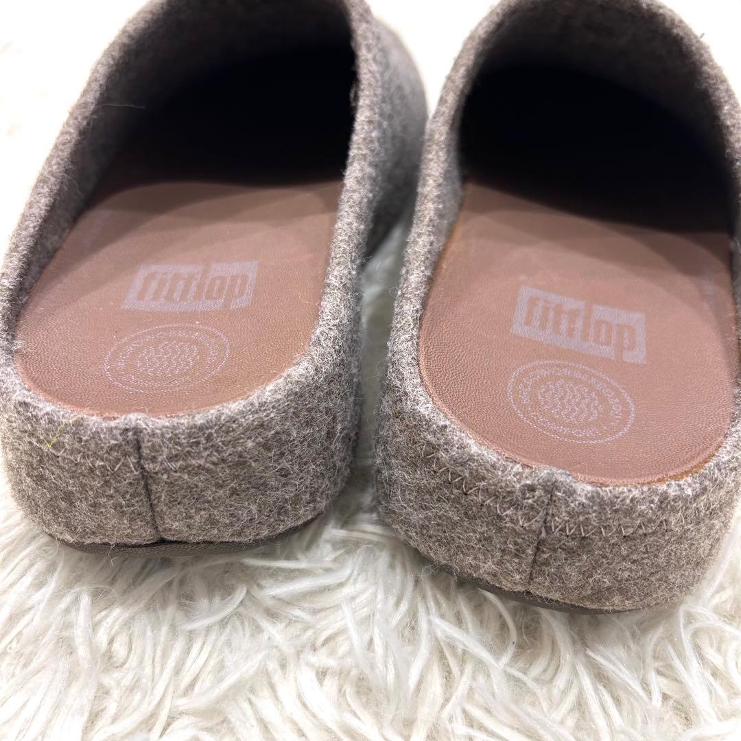 美品✨fitflop フィットフロップ サボ スリッポン ウール フェルト 秋冬