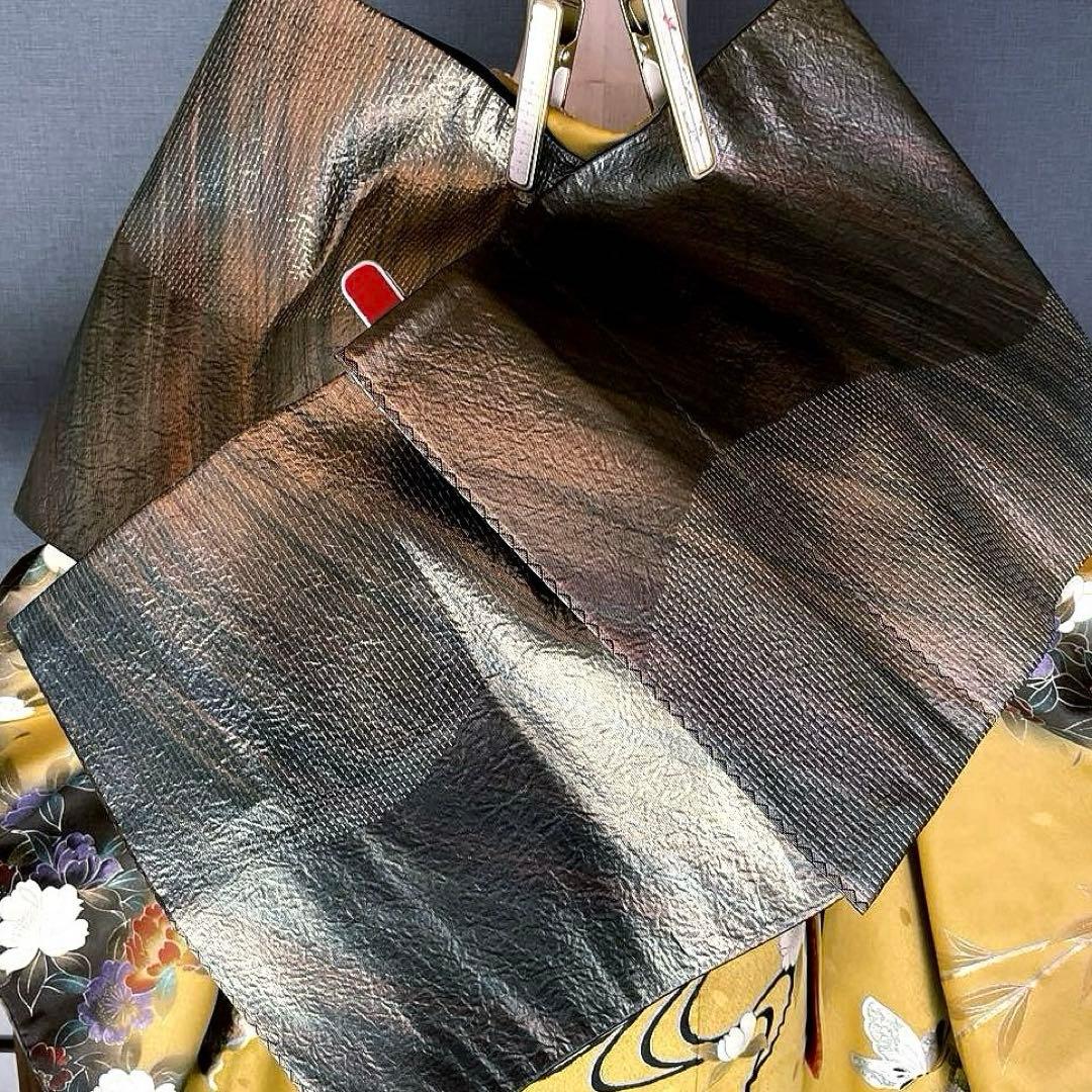 振袖フルセット　金彩友禅　成人式振袖　振袖　裄丈68 黄色系