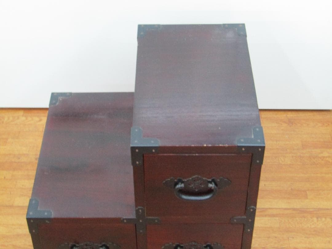 m*i様 階段箪笥　昭和レトロ　ヴィンテージ　木製2段引き出しタンス