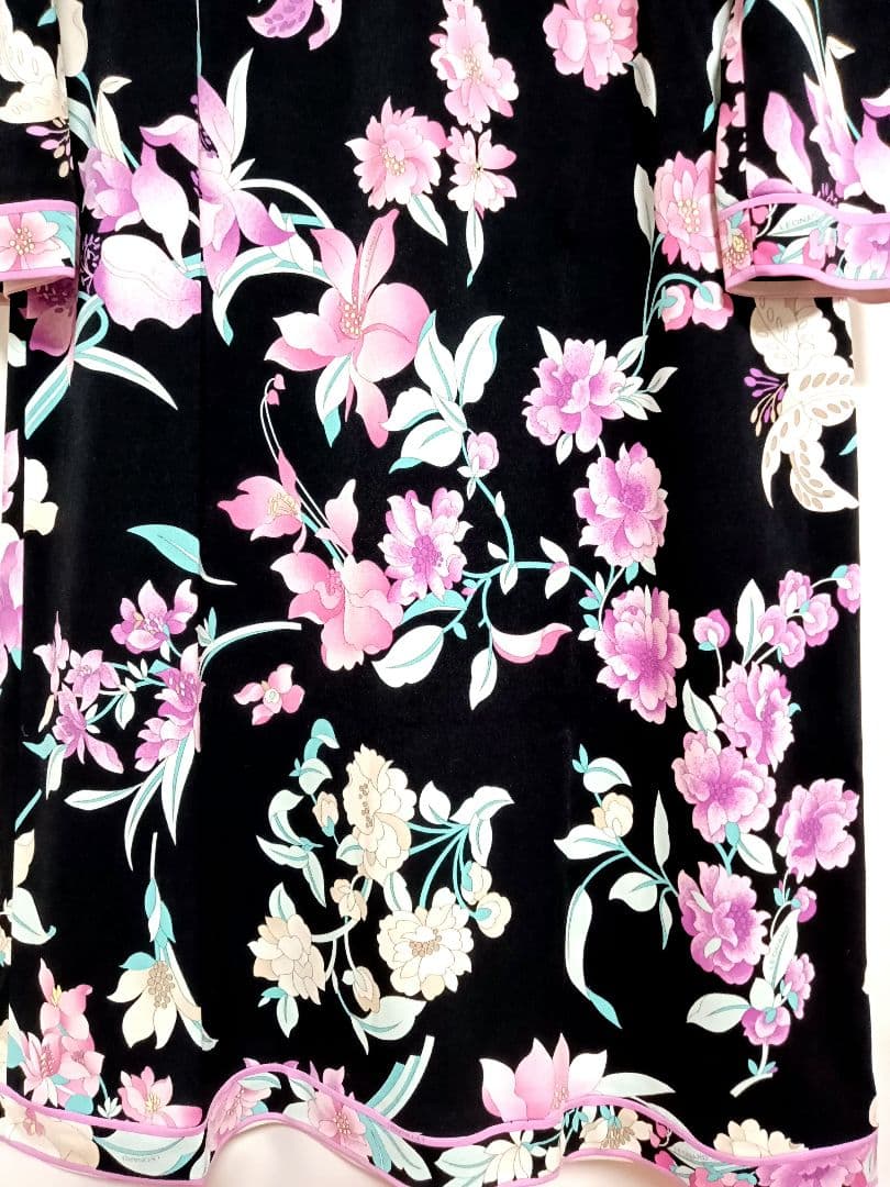 極美品　レオナール　七分袖　ワンピース　40