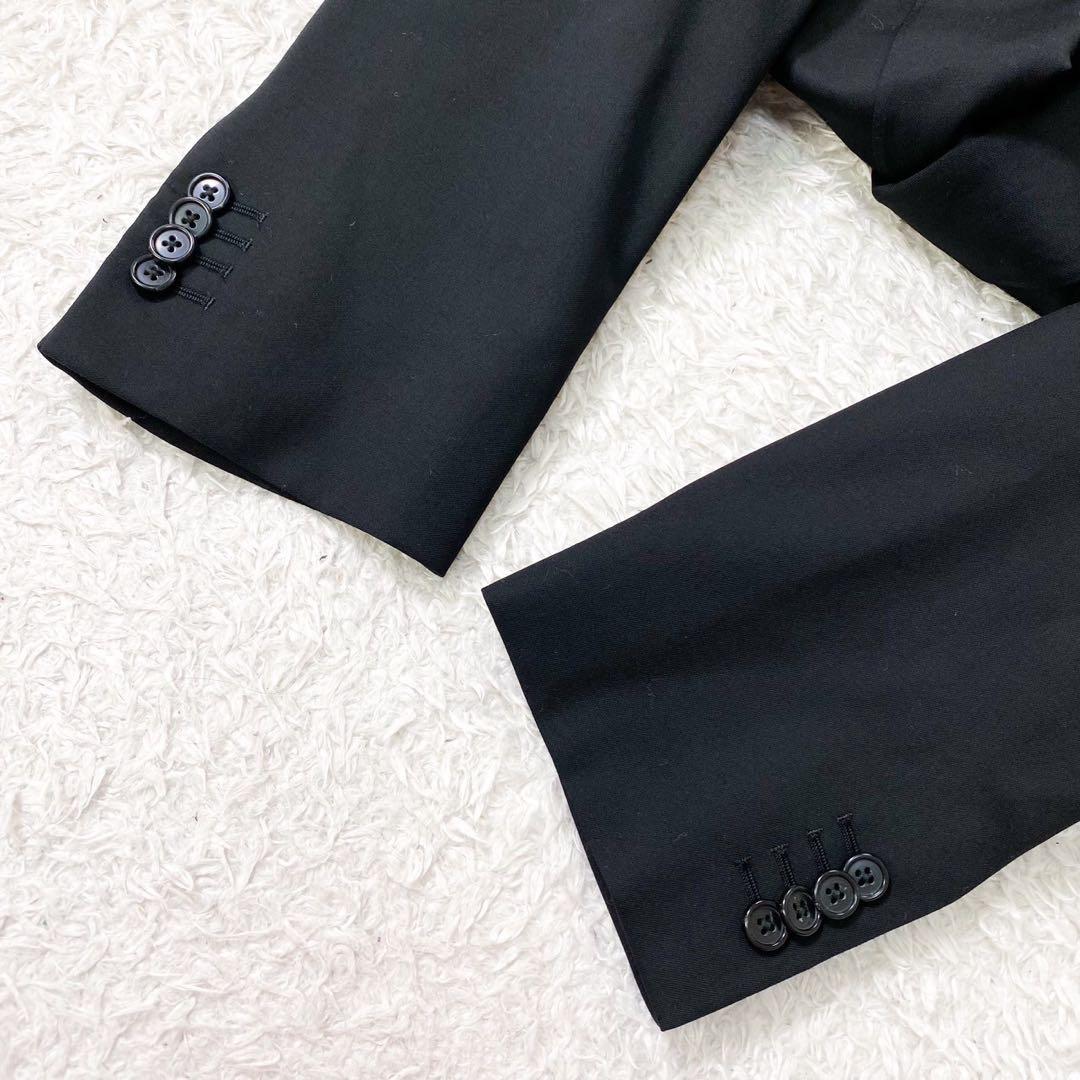 エルメネジルドゼニア テーラードジャケット ダブル サイズ48(M) 黒 ウール