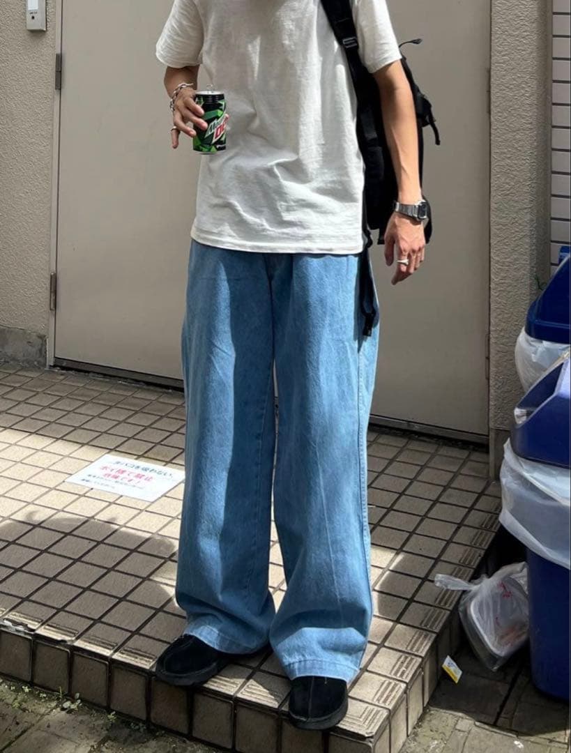 90s USA製 SOLO SEMORE バギーデニム ワイド 極太 古着