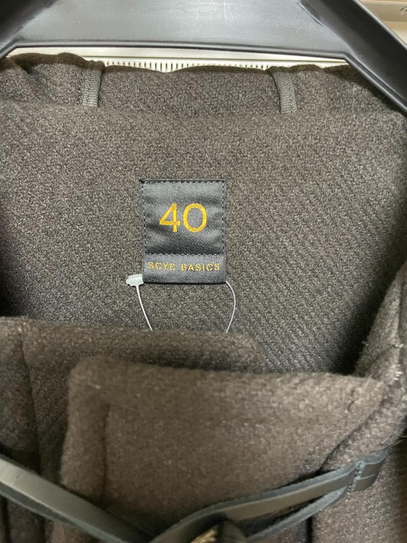 SCYE BASIC サイベーシック メルトンダッフルコート 40 ブラウン