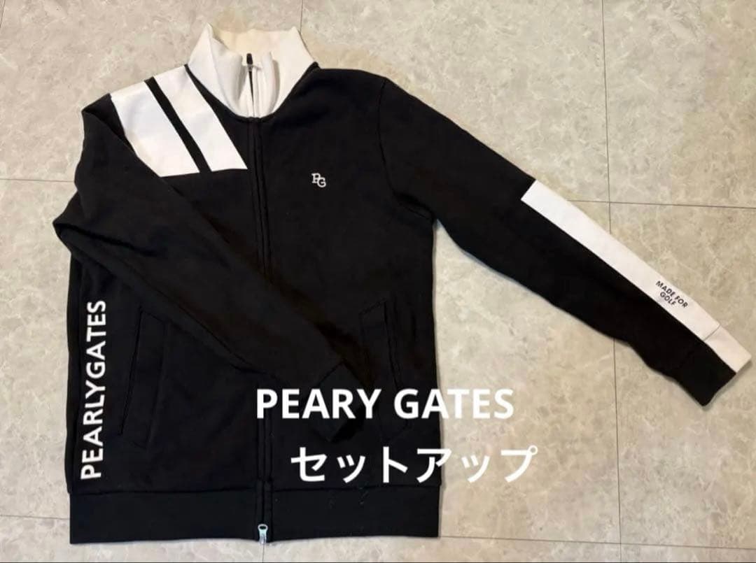 PEARY GATES セットアップジャージ ブラック/ホワイト