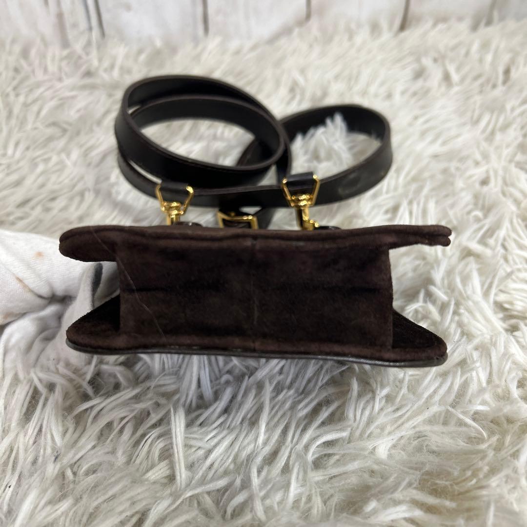 GUCCI ターンロック ウエストポーチ ウエストバッグ レザー スエード