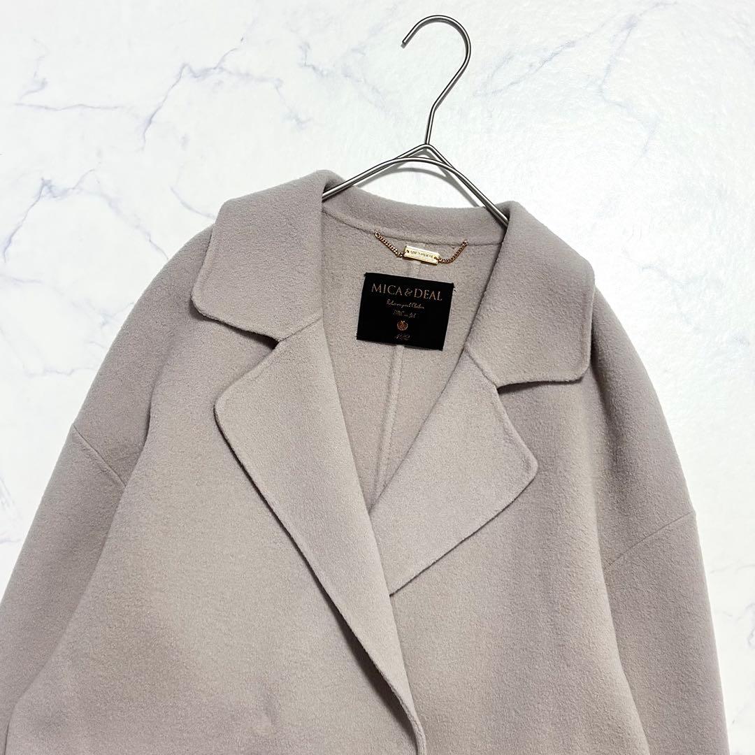 MICA&DEAL マイカ＆ディール / ウールリバーコート グレージュ