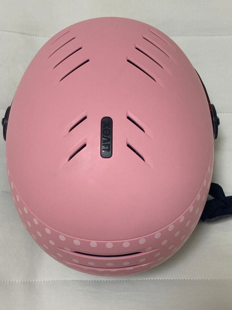 uvex ピンク ヘルメット バイザー付き (価格調整可能)