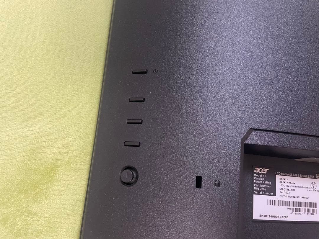 Acer フラットパネルモニター 本体 モニターアームセット