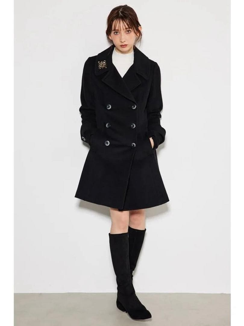 [美品] rienda MINI23シンデレララインコート Mサイズ