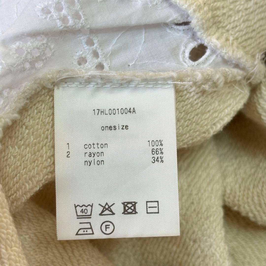 NOZOMI ISHIGURO スウェット　異素材切替　レイヤード　ワンピース