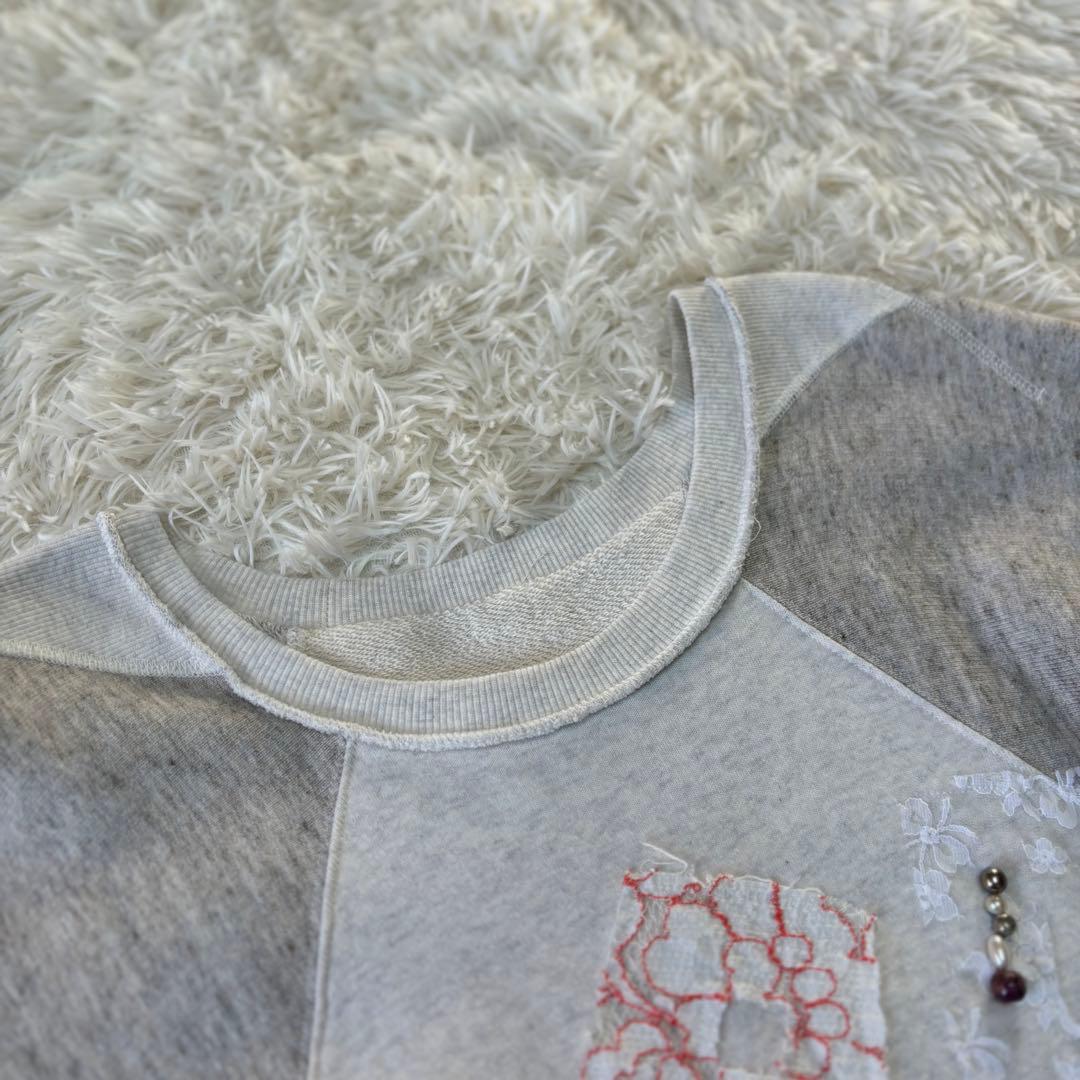 NOZOMI ISHIGURO スウェット　異素材切替　レイヤード　ワンピース