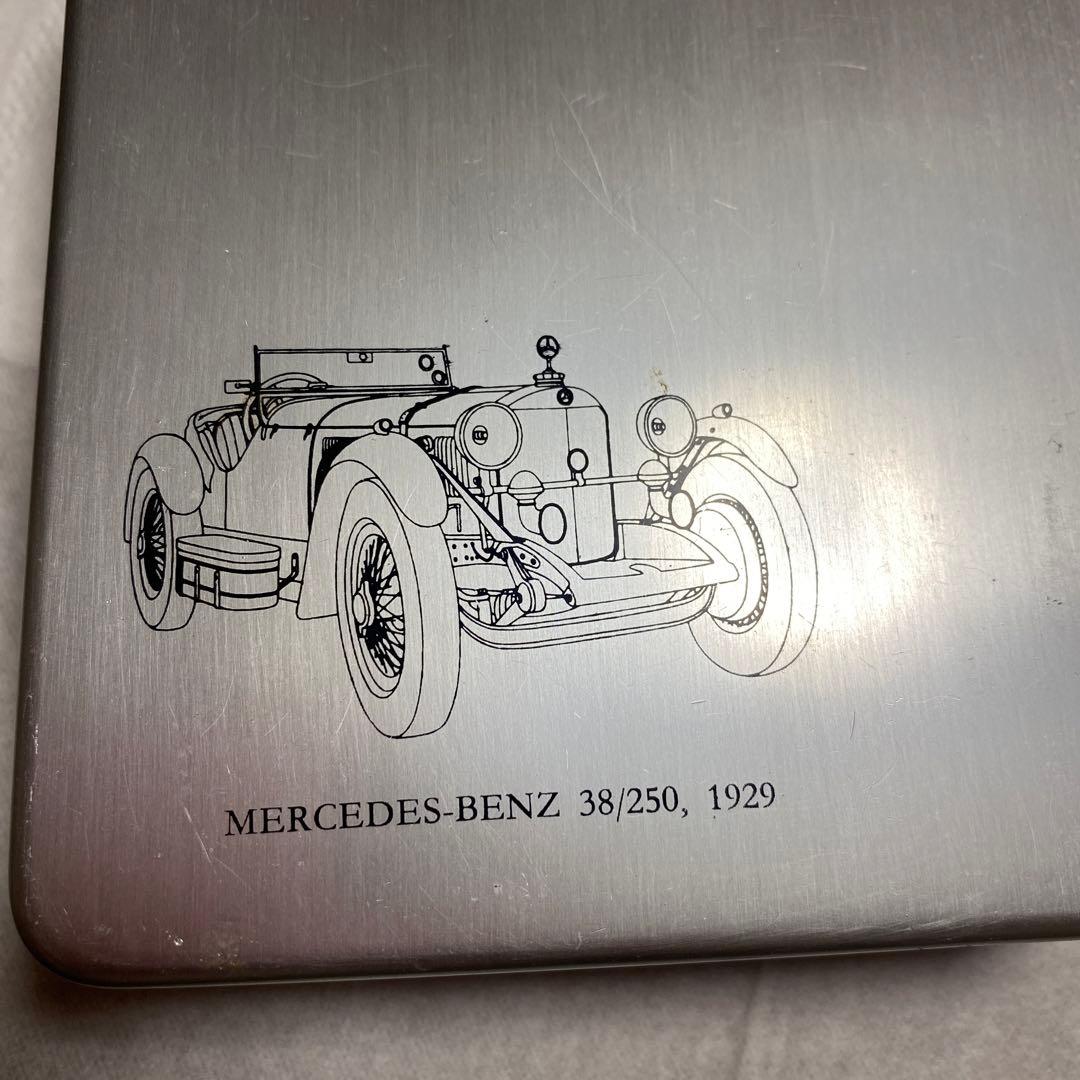 三和鶴印　レトロアルミ　お弁当箱　メルセデスベンツ柄