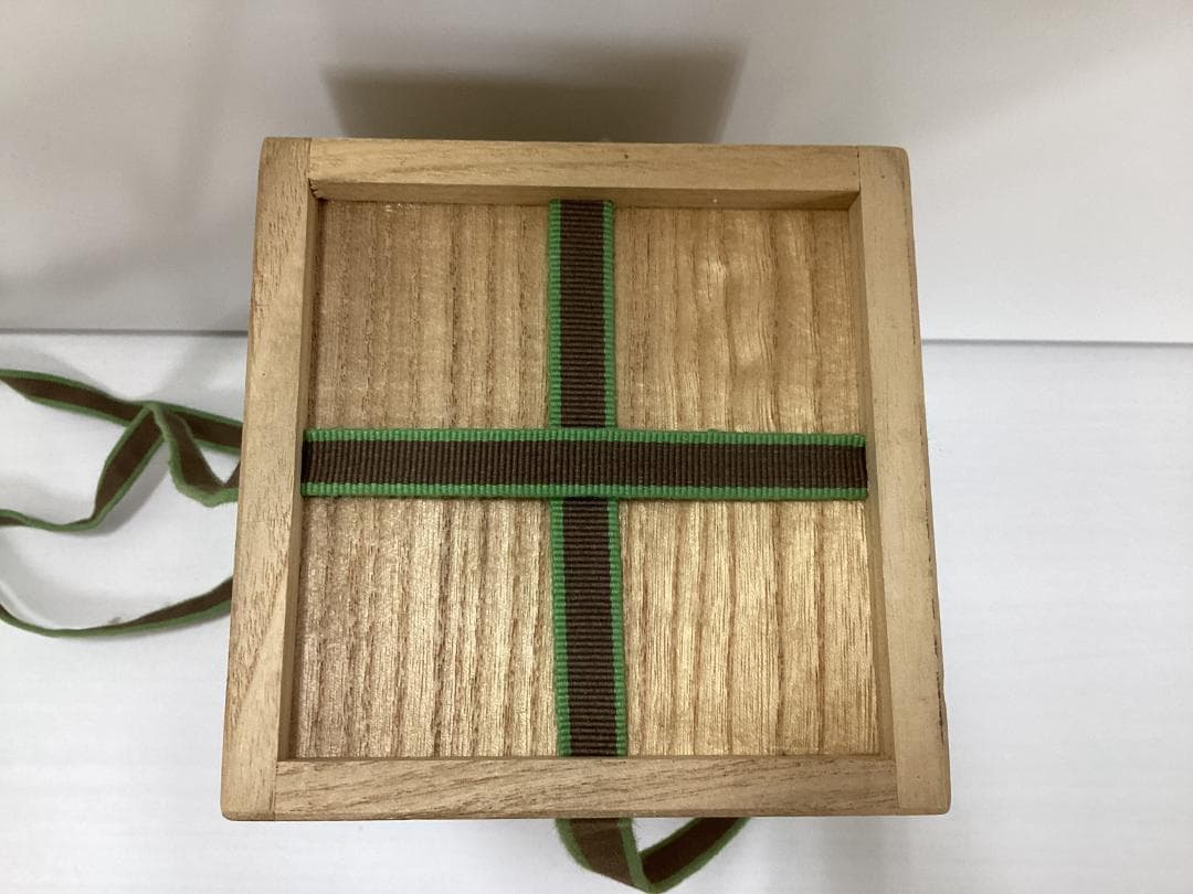 緑釉　花瓶　花器　共箱　花入　フラワーベース　K288