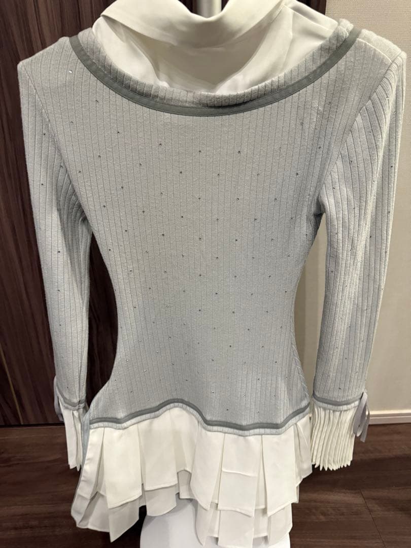 Randy ビジュープレッピーワンピース グレー FL