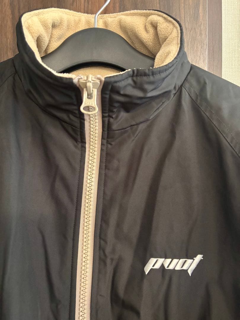 【XL】PVOT CREW STADIUM JACKET BLACK/BEIGE