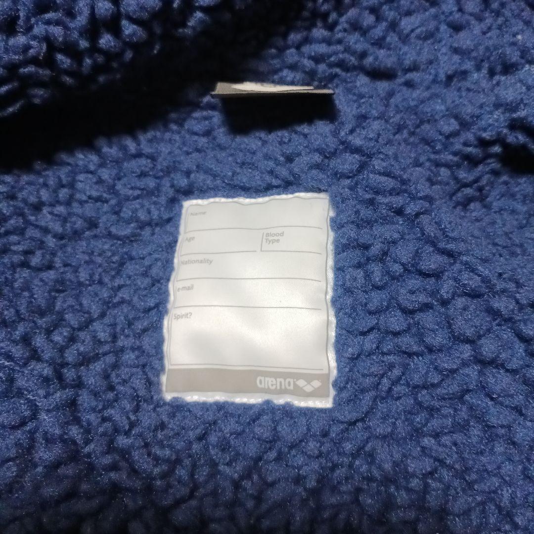 【arena】 フード付きベンチコート　起毛　競泳　サイズＬ