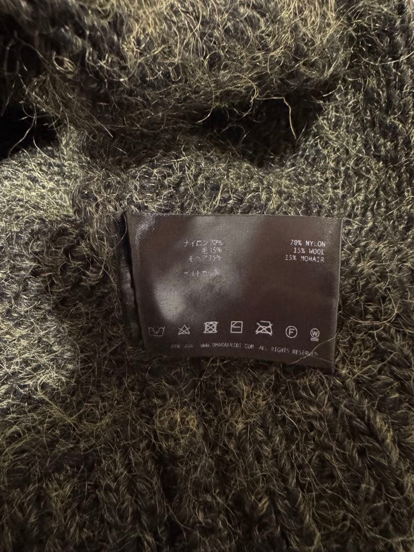 トップス Omar Afrdi half zip mohair knit