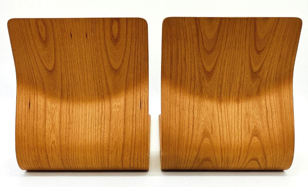 Tendo 天童木工 座椅子 2脚セット 藤森健次 曲げ木 ケヤキ板目 曲木④