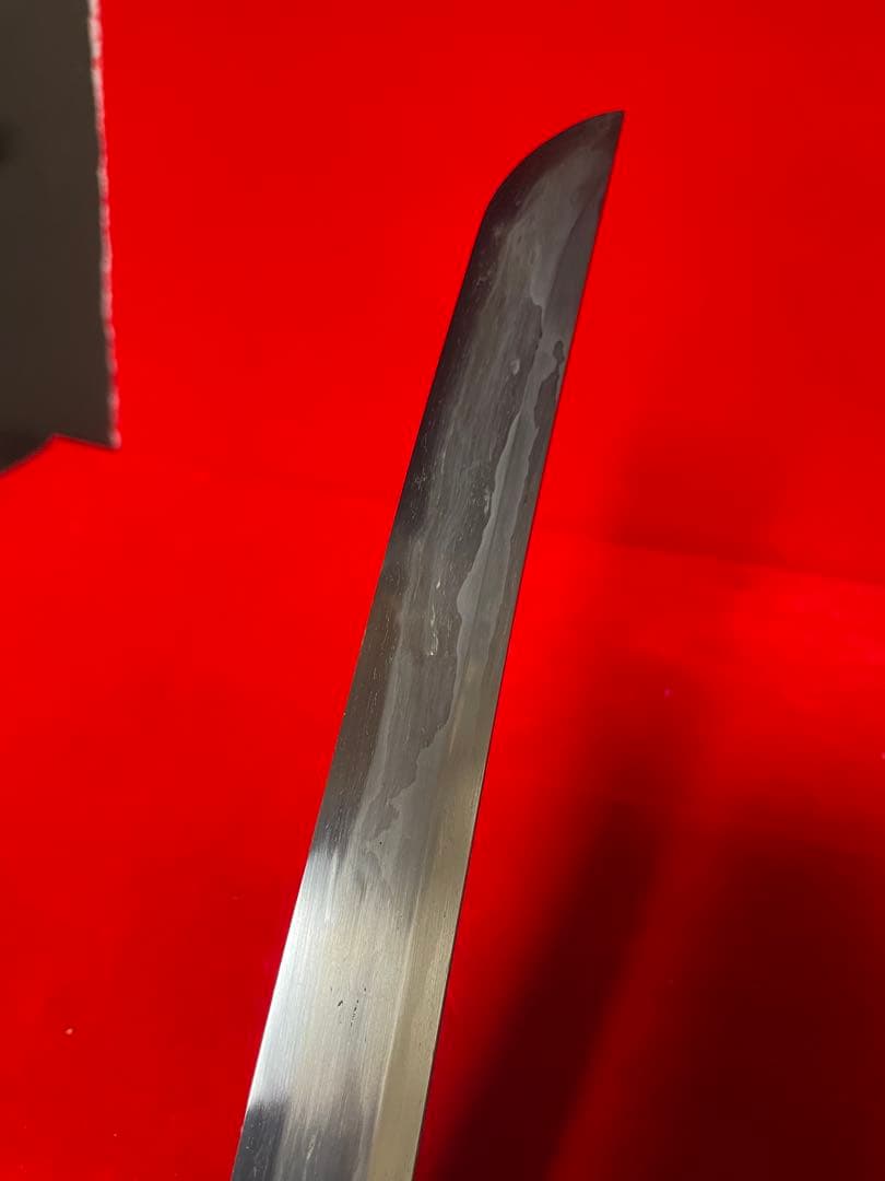 01475 包丁　マグロ包丁　玉鋼製　刃文綺麗　墨流し　切味抜群　未使用品