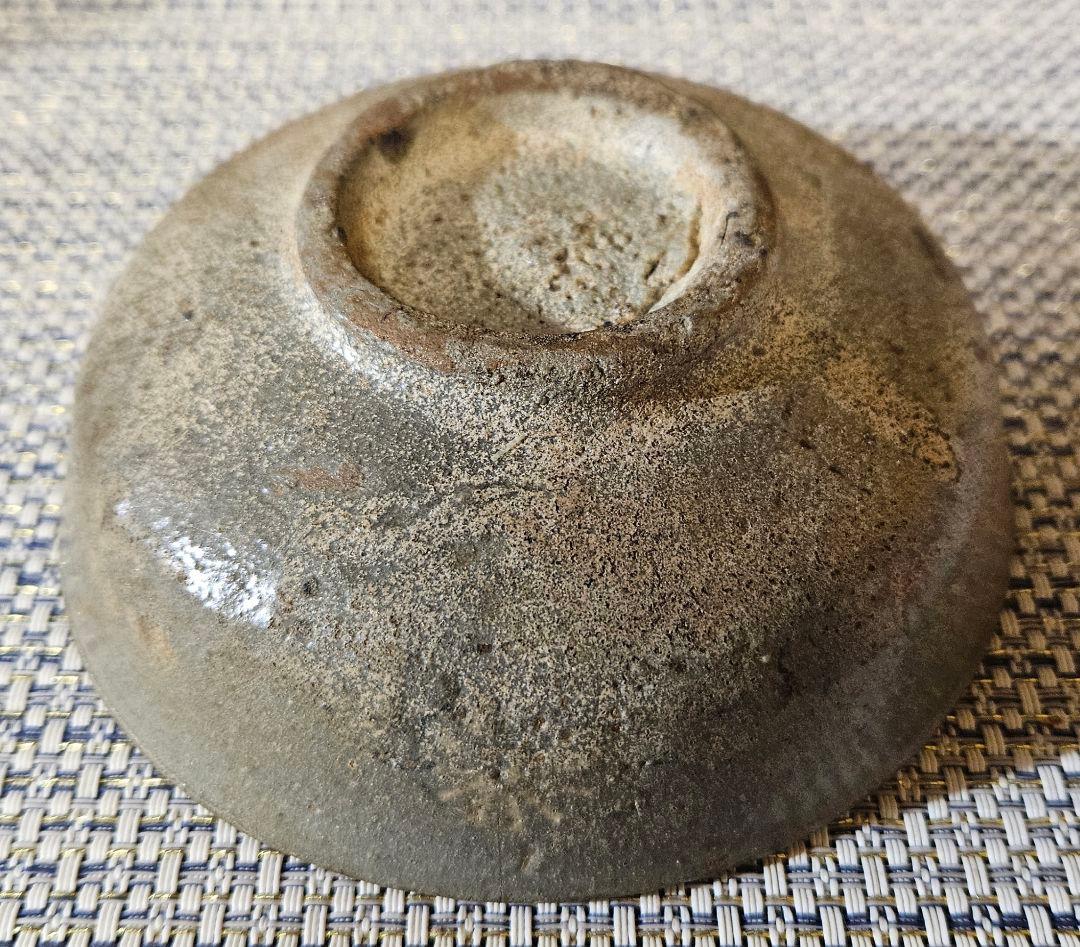 【本物保証❗】朝鮮古陶磁　韓国古陶磁　高麗青磁　李朝青磁　象嵌如意頭文　深皿酒杯