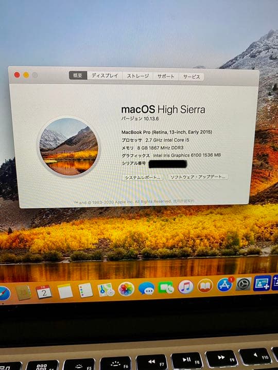 MacBook Pro Retina 13inch,Early 2015 難アリ