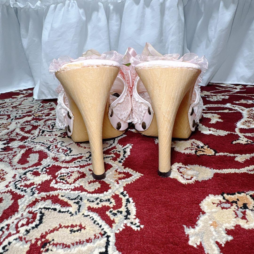 ジーザスディアマンテローズミュール、サンダル、ピンヒール