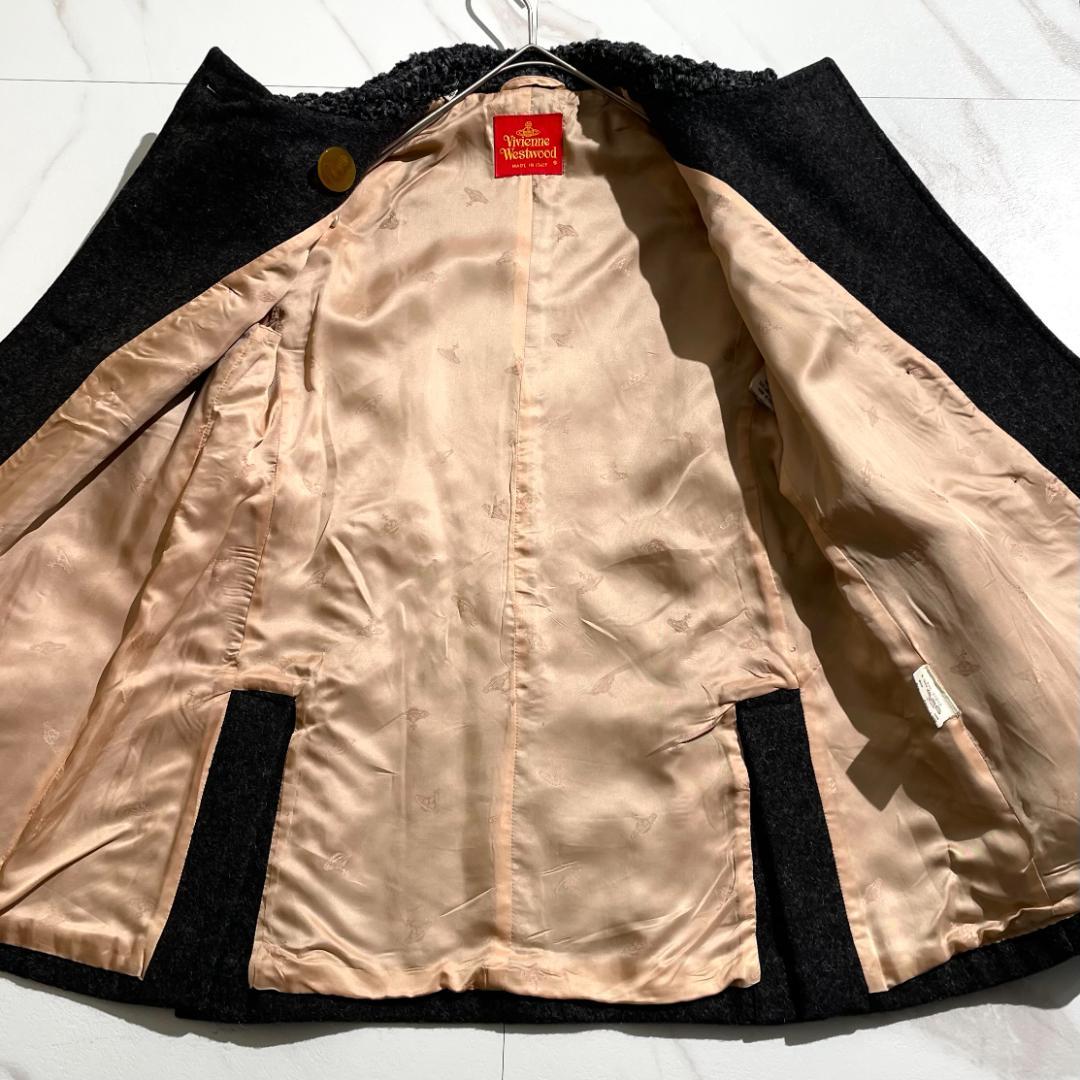 希少90s　ヴィヴィアンウエストウッド　ラムファー襟　オーブボタン　コート