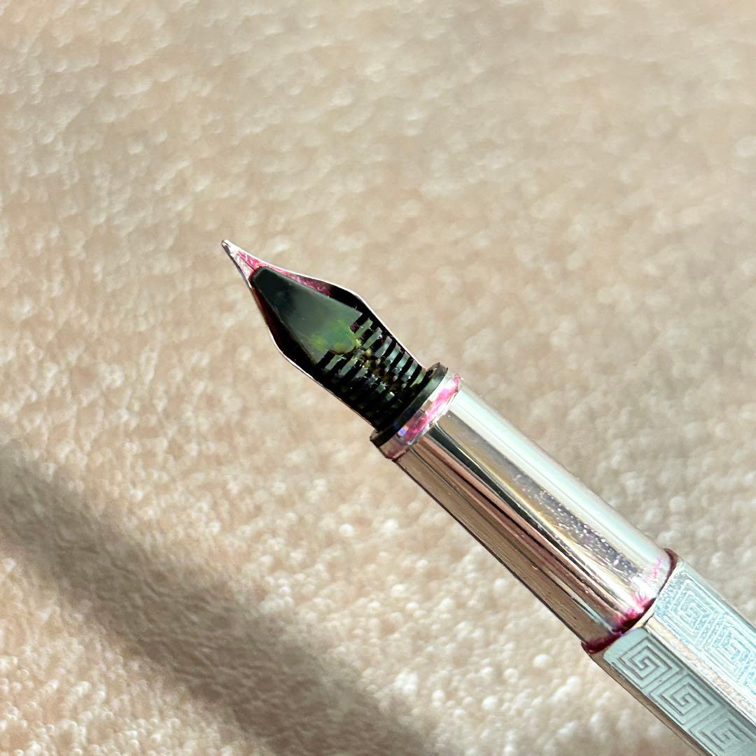 カランダッシュ 万年筆 エクリドール シェブロン シルバー 希少