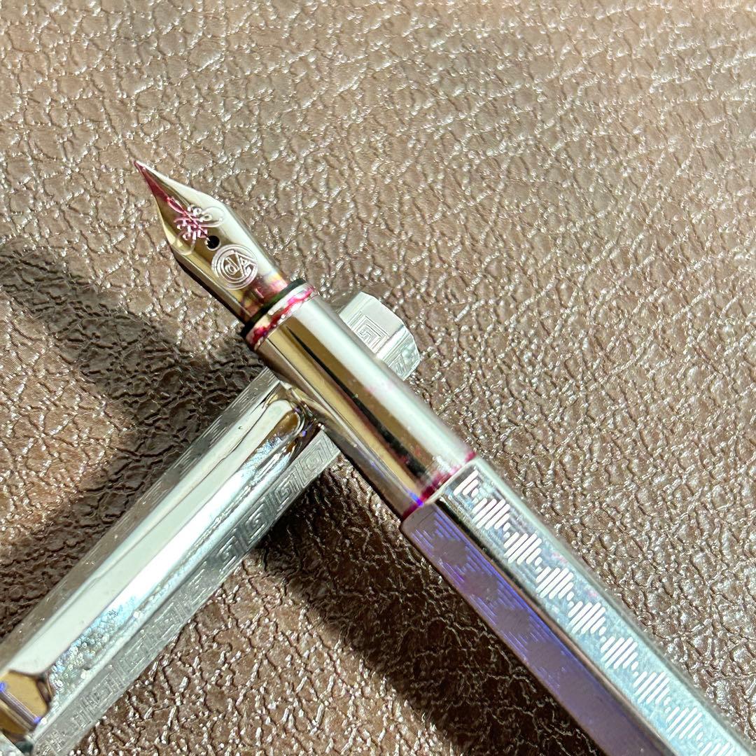 カランダッシュ 万年筆 エクリドール シェブロン シルバー 希少