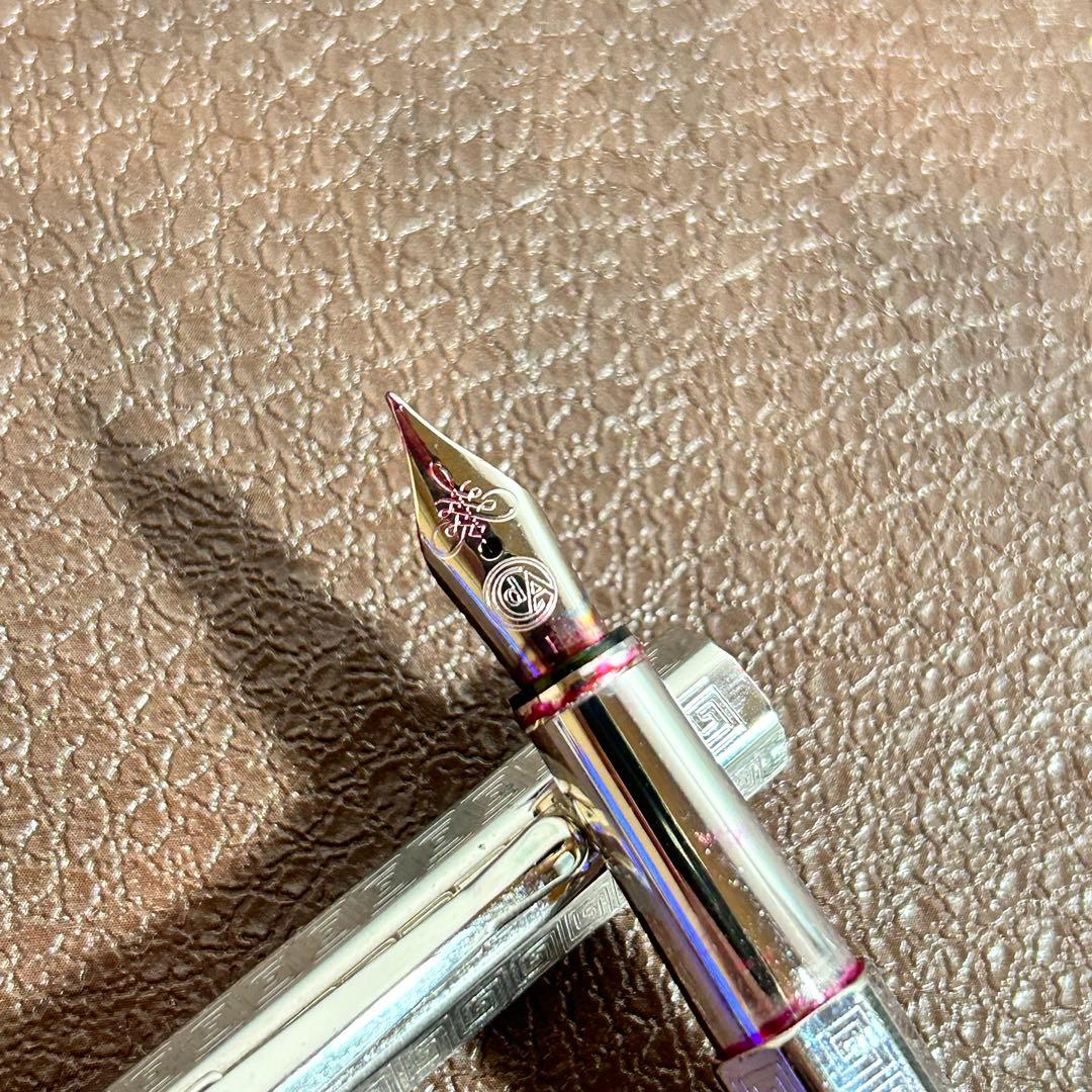 カランダッシュ 万年筆 エクリドール シェブロン シルバー 希少