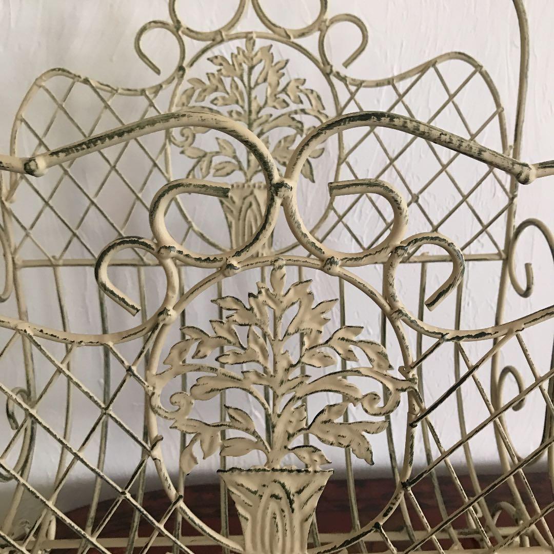 アイアンマガジンラック　アンティーク塗装仕上げ