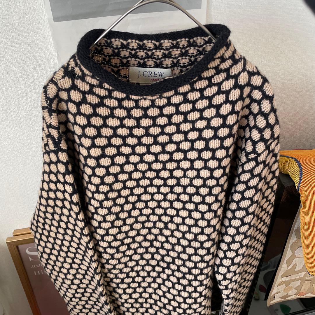 90s ヴィンテージ JCREW 巨人タグ ハンドニット 希少柄