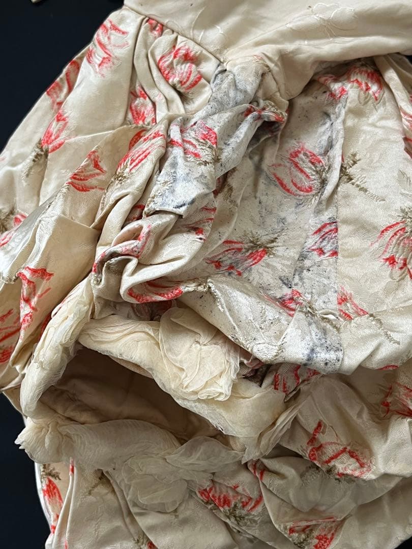 アンティークヴィクトリアン シルクサテンボディスリボンドレスマネキントルソー