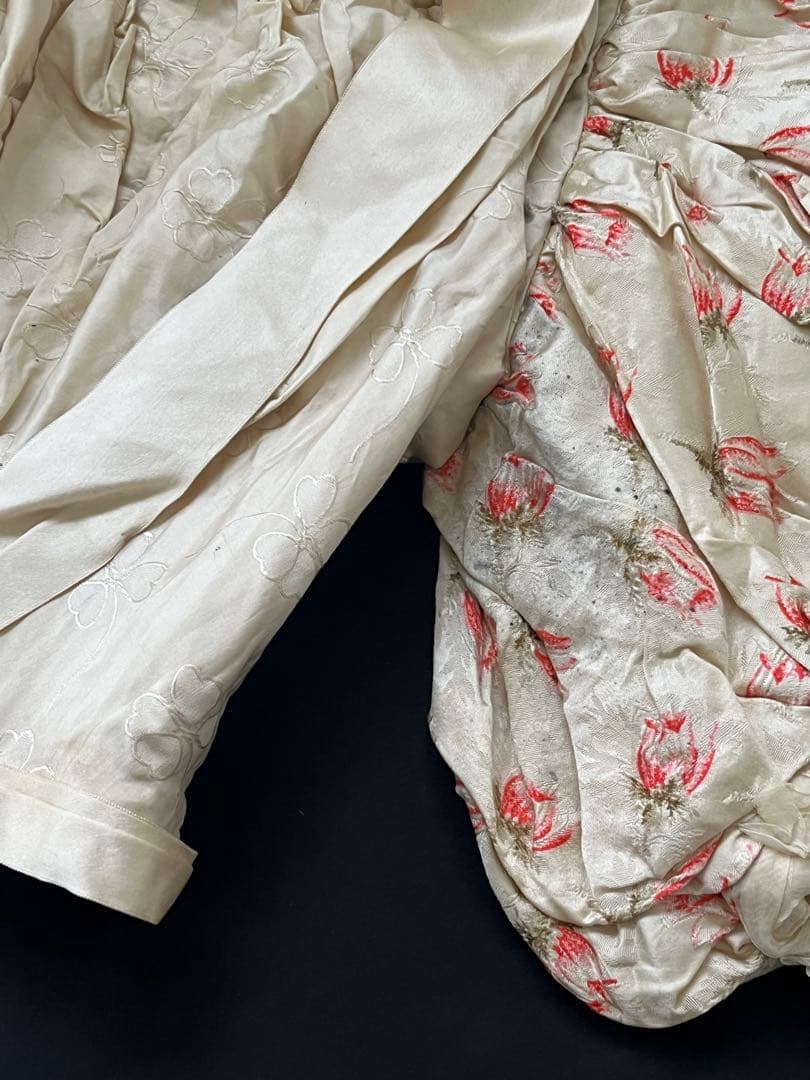 アンティークヴィクトリアン シルクサテンボディスリボンドレスマネキントルソー