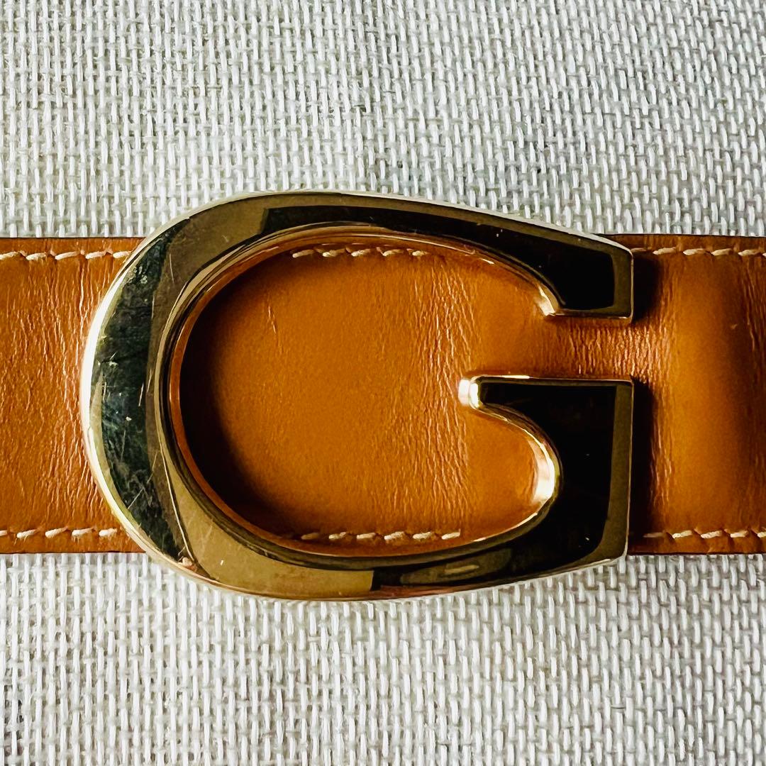 ゆうほママ⭐️GUCCI グッチ Vintage レザーベルトリバーシブル
