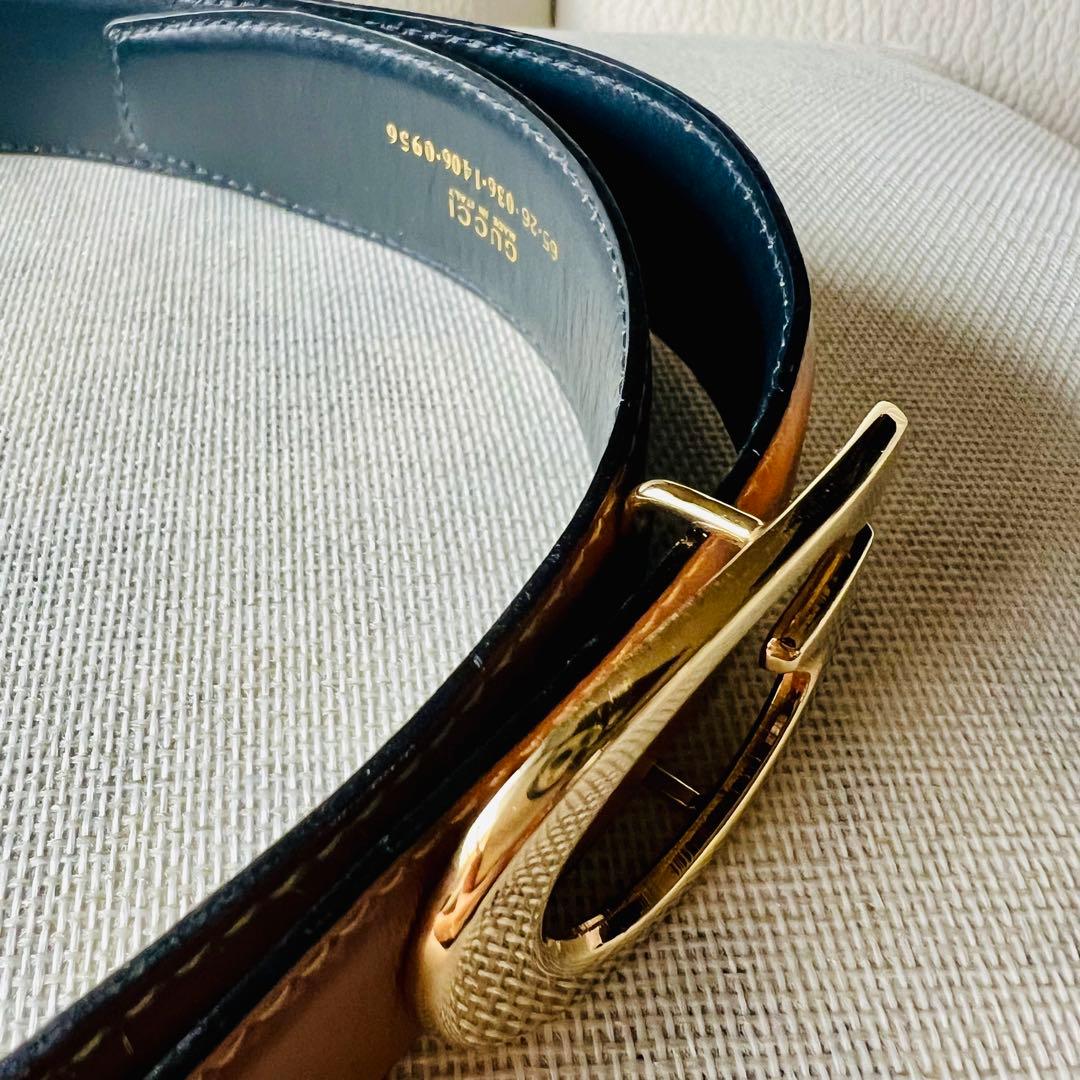ゆうほママ⭐️GUCCI グッチ Vintage レザーベルトリバーシブル
