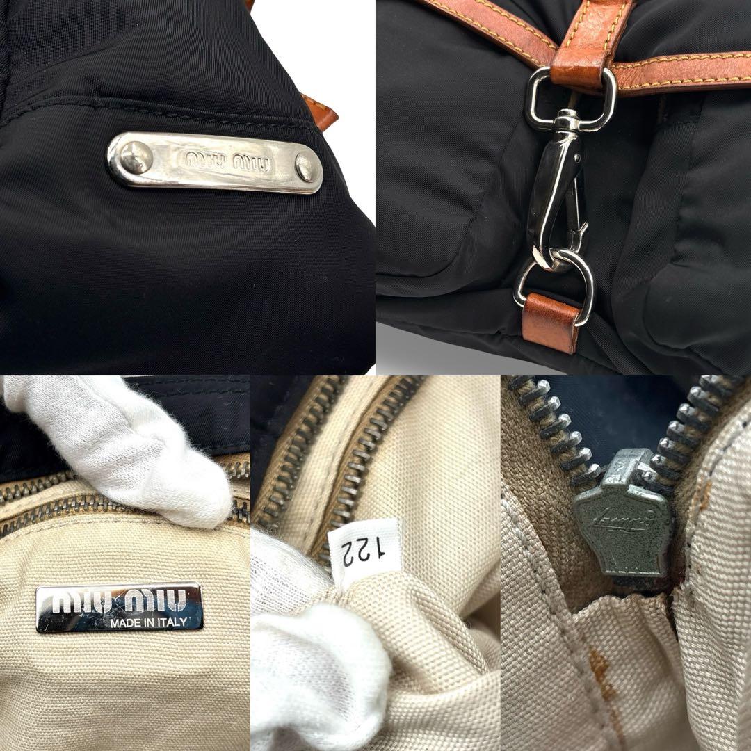 極美品】miu miu ミュウミュウ　ショルダーバッグ　アーカイブ 　レザー 黒