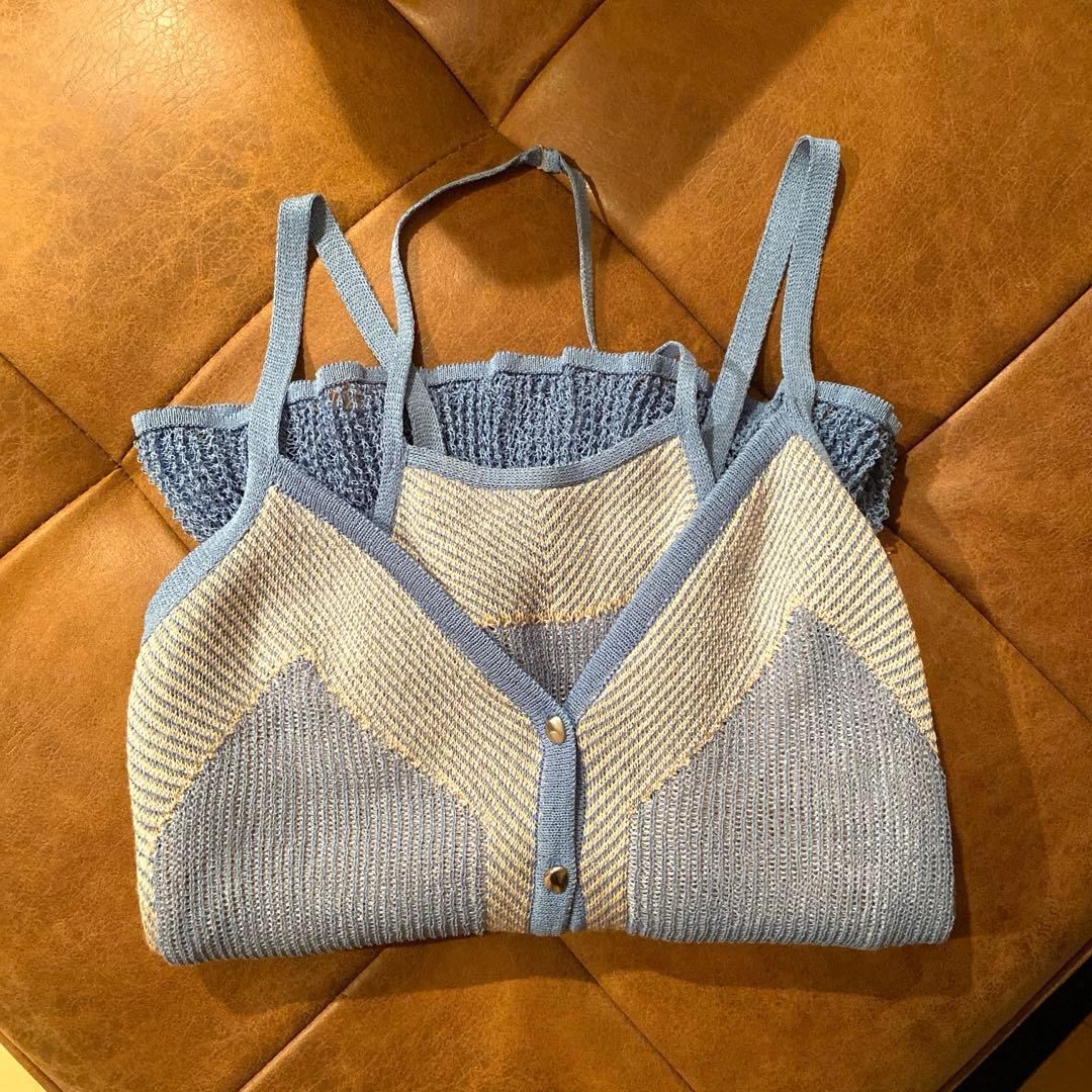 田*美様 Pigment knit camisole MURRAL